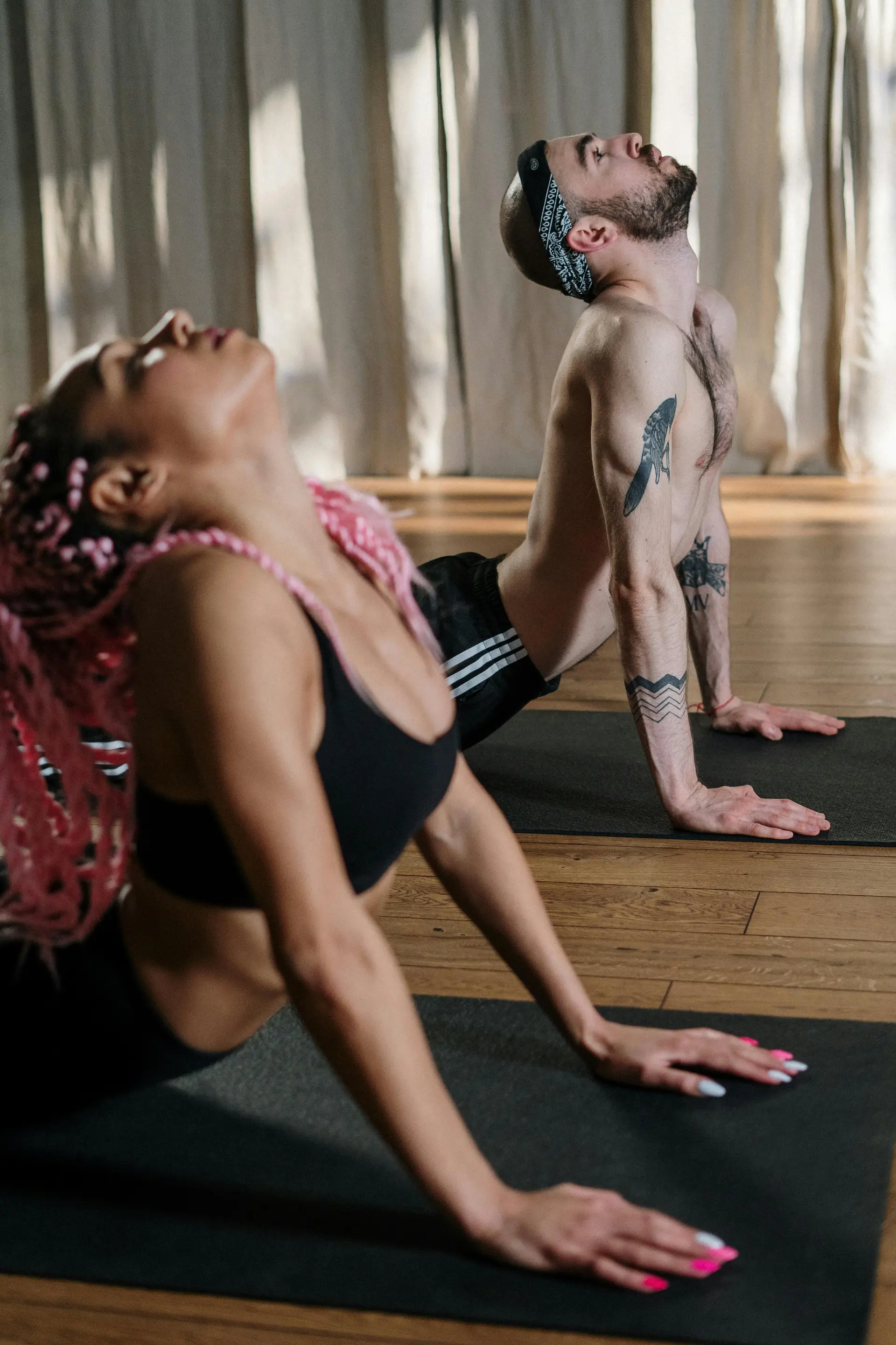 people doing yoga